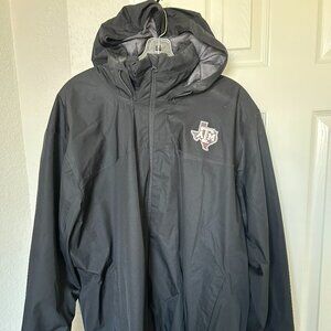 Adidas Climaproof Zippered Long Sleeve Jacket Hoodie-Black-Texas A&M-2XL